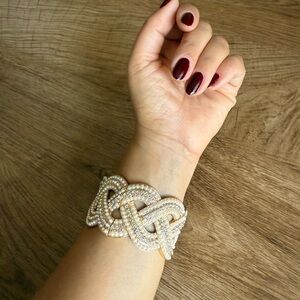 Pearl and Rhinestone Stretch Bracelet